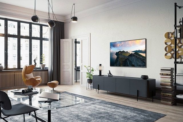 Telewizor Samsung QE55Q77DAT QLED 55'' 4K Ultra HD 120Hz Tizen Dolby Digital Plus Tytan - zdjęcie 4