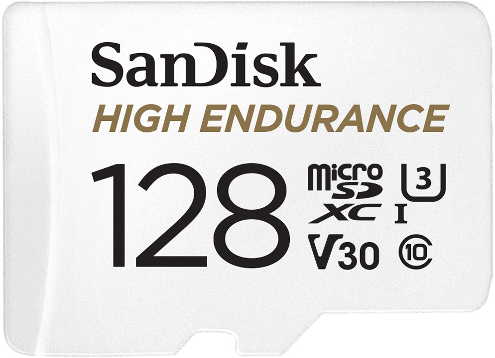 SANDISK High Endurance microSDXC 128GB V30 z adapterem - zdjęcie 1