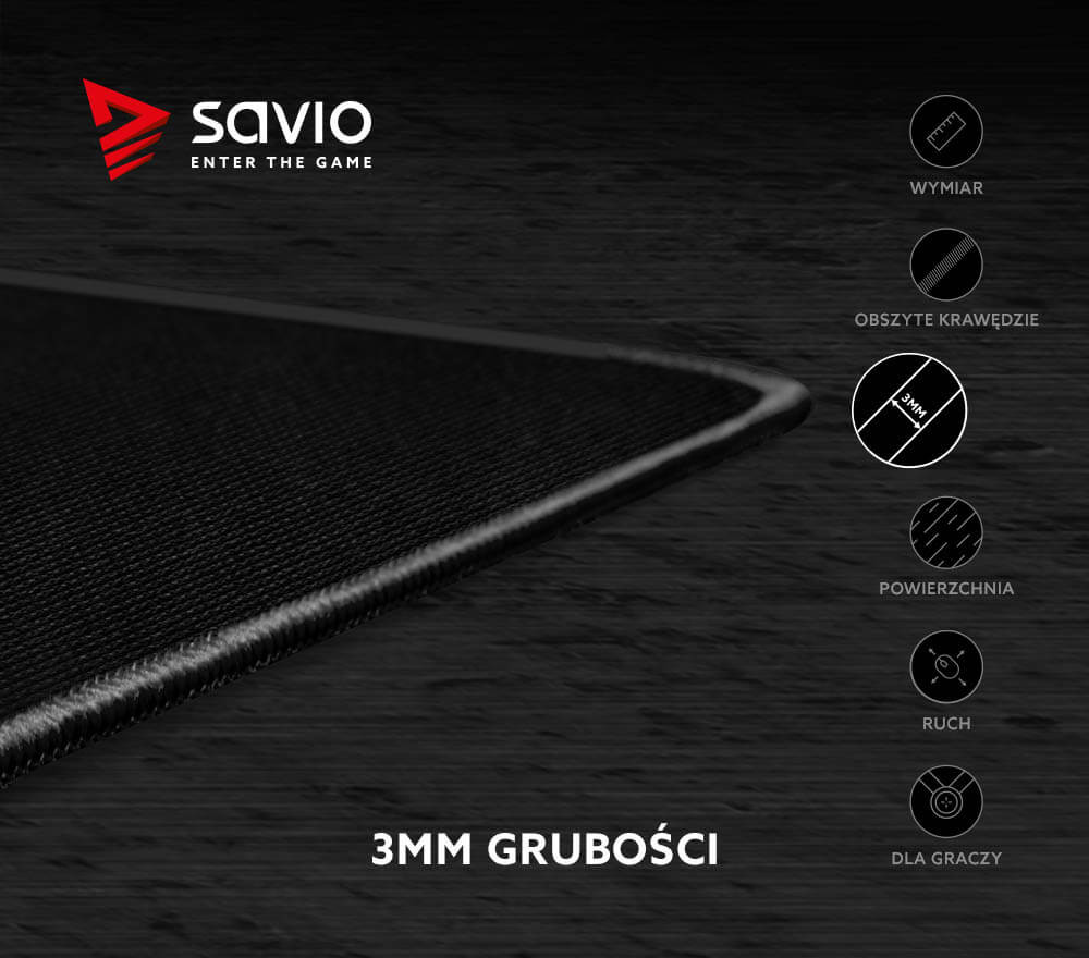 SAVIO PODKŁADKA POD MYSZ PRECISSION CONTROL GPCXXL - zdjęcie 5