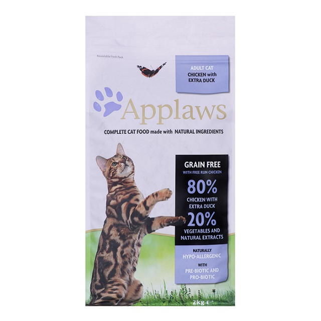 APPLAWS Kurczak i kaczka - sucha karma dla kota - 2kg - zdjęcie 1