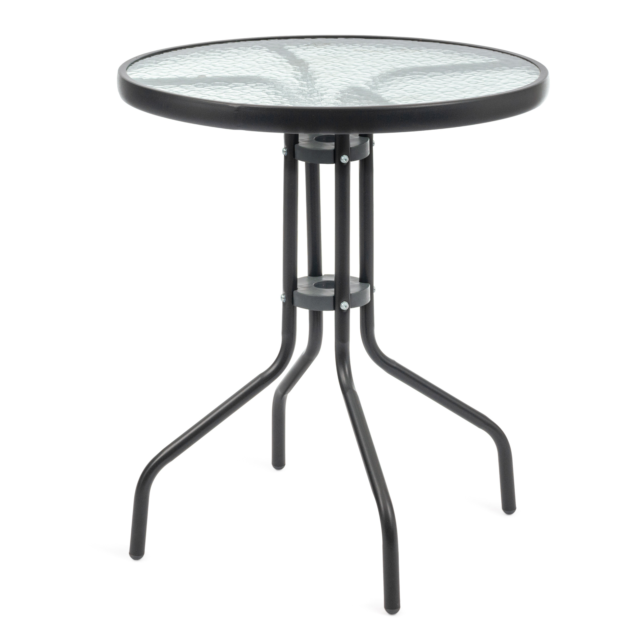 Stolik ogrodowy ze szklanym blatem JUPITER 60cm - zdjęcie 1