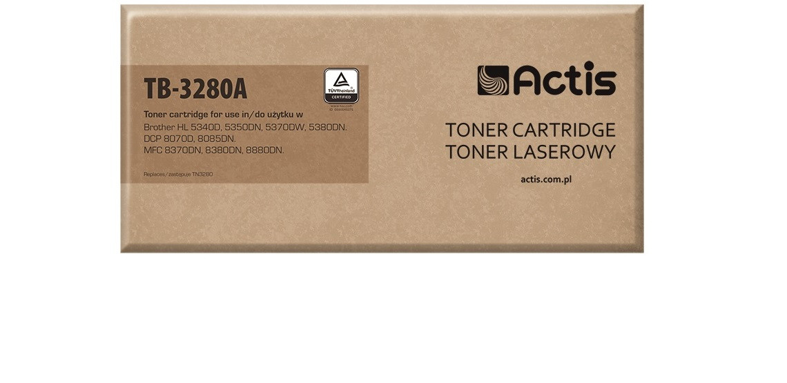 Actis TB-3280A Toner do drukarki Brother, Zamiennik Brother TN-3280; Standard; 8000 stron; czarny. - zdjęcie 1