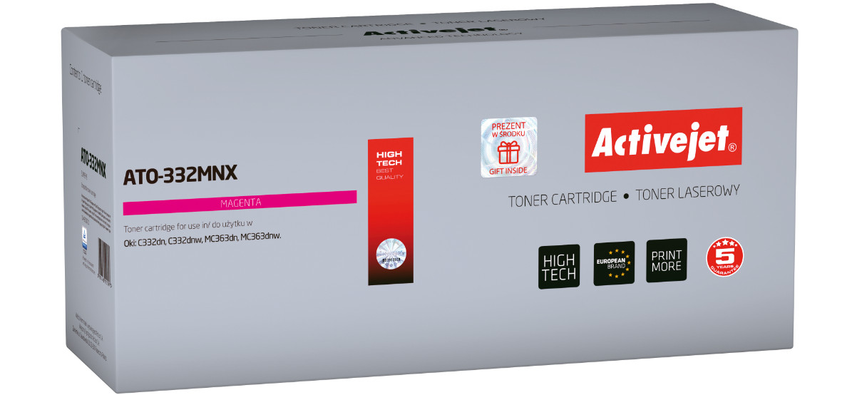 Activejet ATO-332MNX Toner do drukarki OKI, Zamiennik OKI 46508710; Supreme; 3000 stron; Purpurowy. - zdjęcie 6