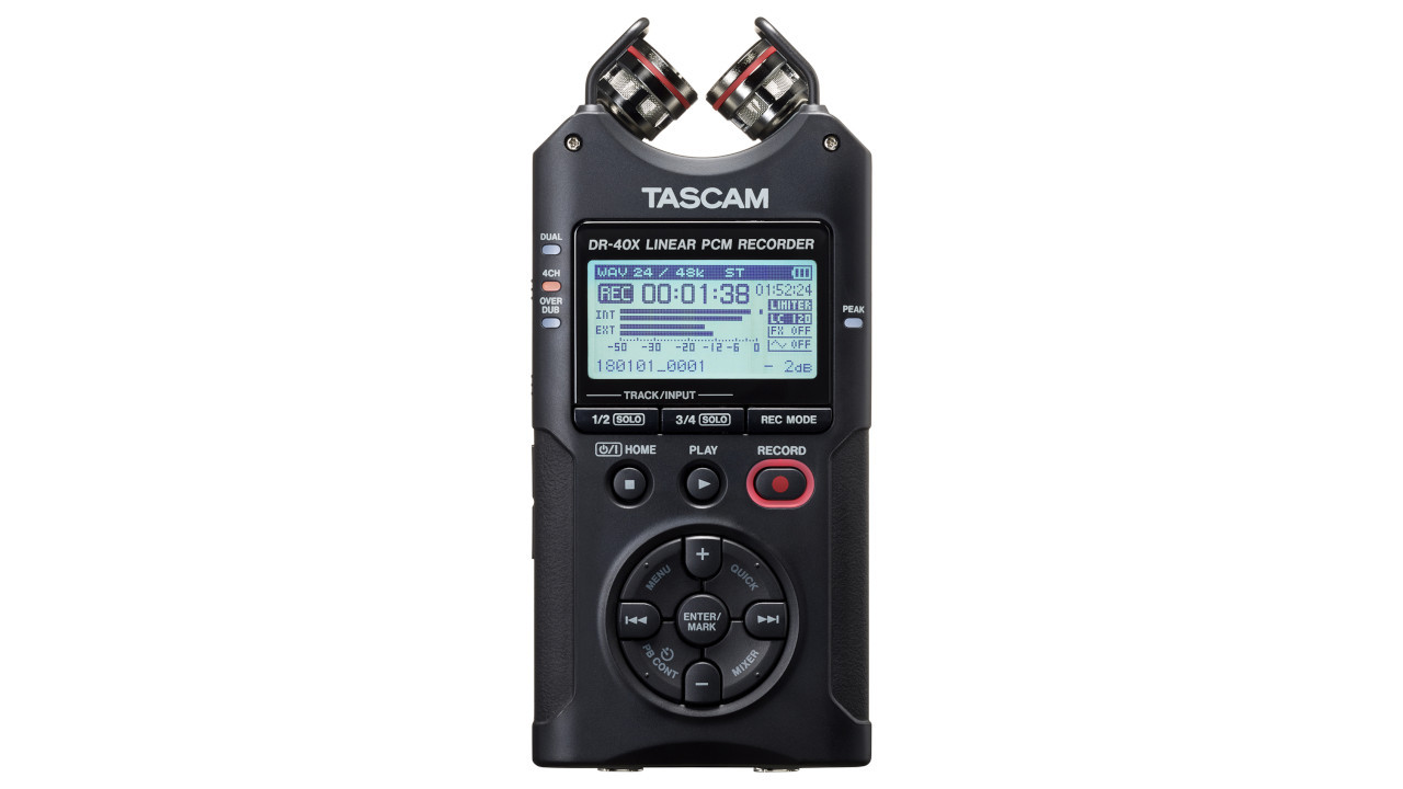 Tascam DR-40X - Przenośny rejestrator cyfrowy z interfejsem USB, zapisujący 2 x stereo, 2 GB karta SD - zdjęcie 1