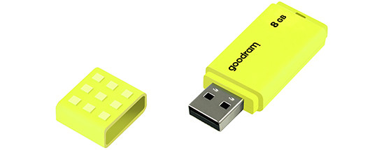 GOODRAM FLASHDRIVE 8GB UME2 USB 2.0 YELLOW - zdjęcie 1