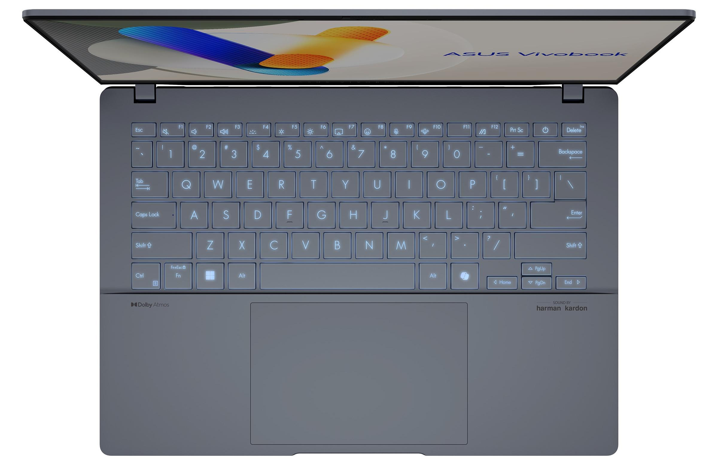 ASUS Vivobook S 14 OLED S5406MA-PP016W Ultra 7 155H 14.0"3K 120Hz 400nits Glossy 16GB LPDDR5X SSD1TB Intel Arc Graphics WLAN+BT Cam 75WHrs Win11 Mist Blue - zdjęcie 2