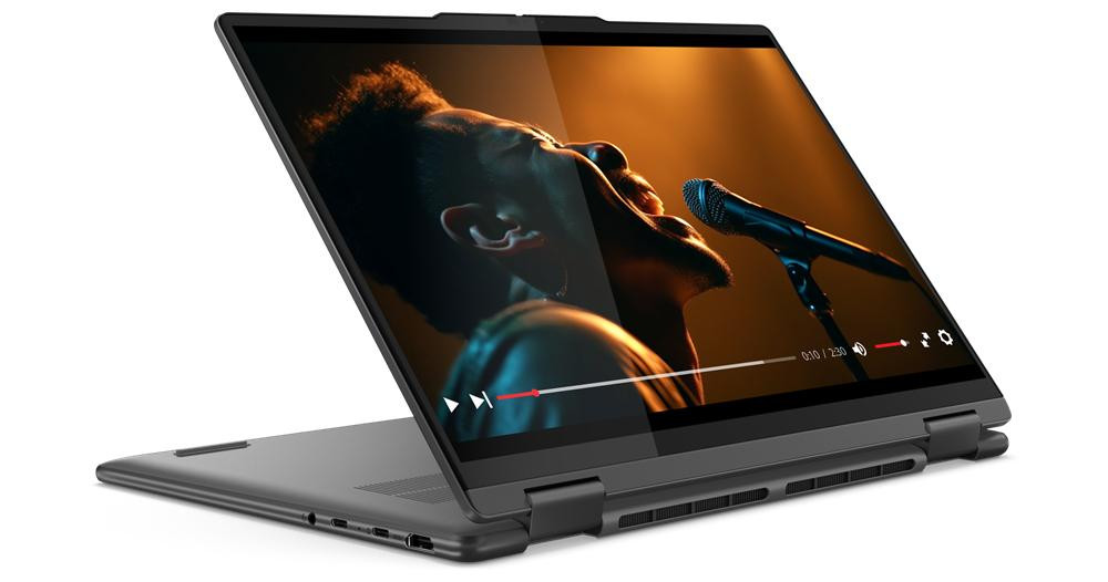 Lenovo Yoga 7 2-in-1 14AHP9 Ryzen 7 8840HS 14" WUXGA OLED 400nits Glossy 16GB LPDDR5x-6400 SSD512 Radeon 760M Graphics Win11 Storm Grey - zdjęcie 3