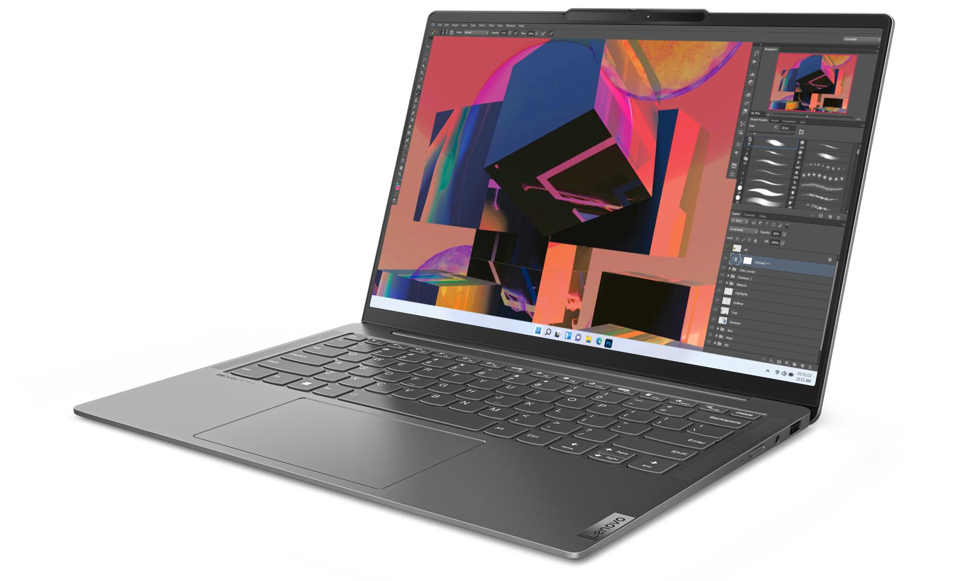 Lenovo Yoga Slim 6 14IRH8 i5-13500H 14" WUXGA OLED 400nits Glossy 60Hz 16GB Soldered LPDDR5x 5200 SSD512 Intel Iris Xe Graphics Win11 Storm Grey - zdjęcie 4
