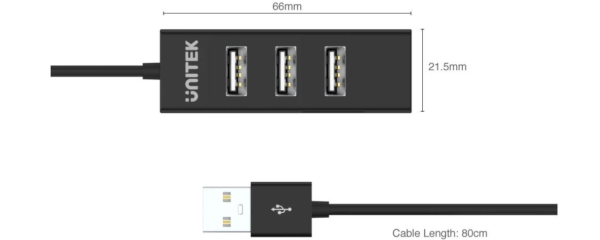UNITEK HUB 4X USB 2.0, Y-2140 - zdjęcie 2