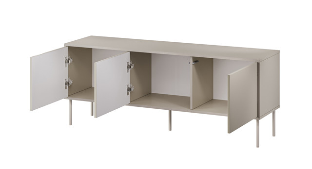 Szafka RTV 3D TRESSE 150x40x55 kaszmir mat - zdjęcie 3