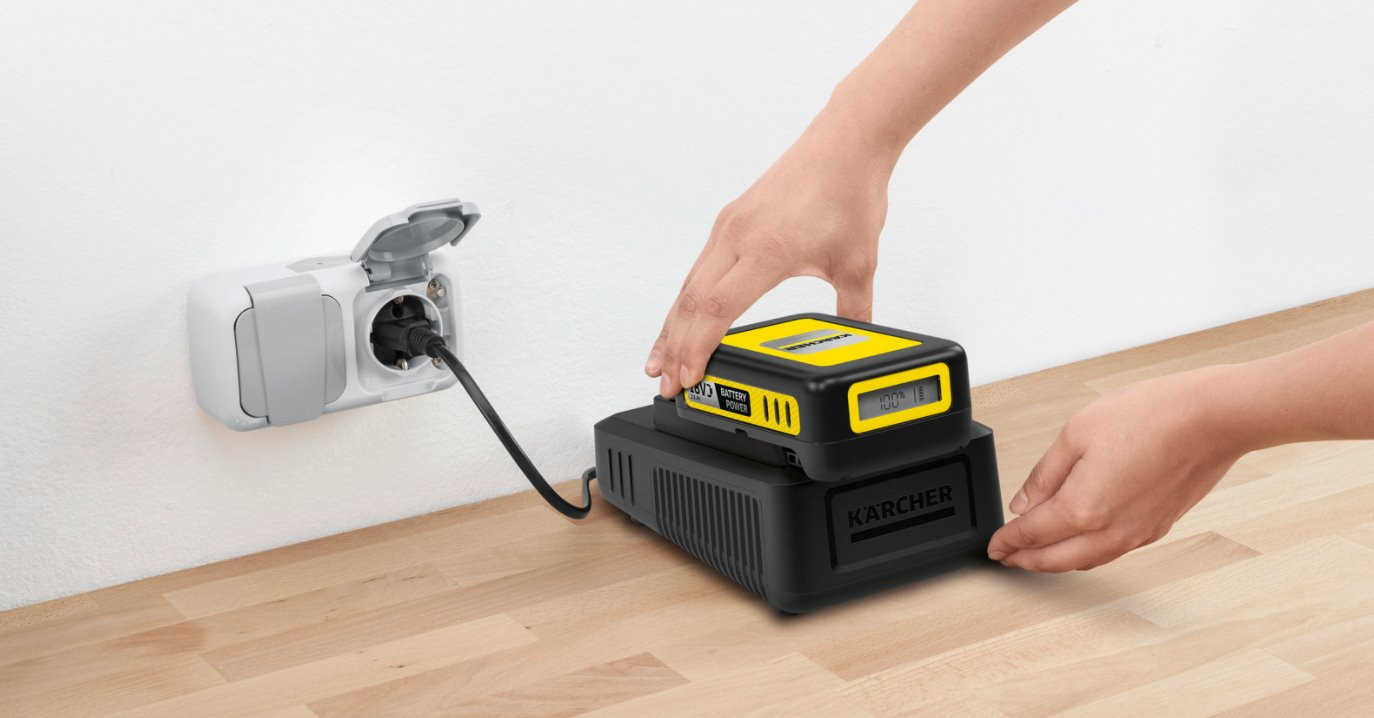 Szybka ładowarka + akumulator KARCHER 18V 2,5Ah - zdjęcie 1