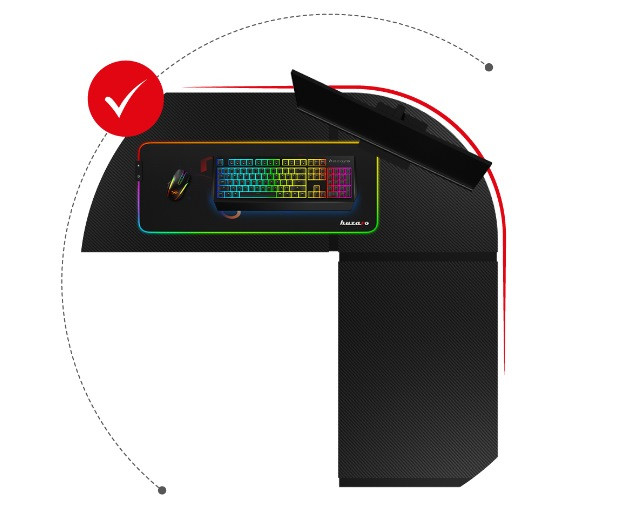Biurko gamingowe Huzaro Hero 6.0 Black - zdjęcie 4