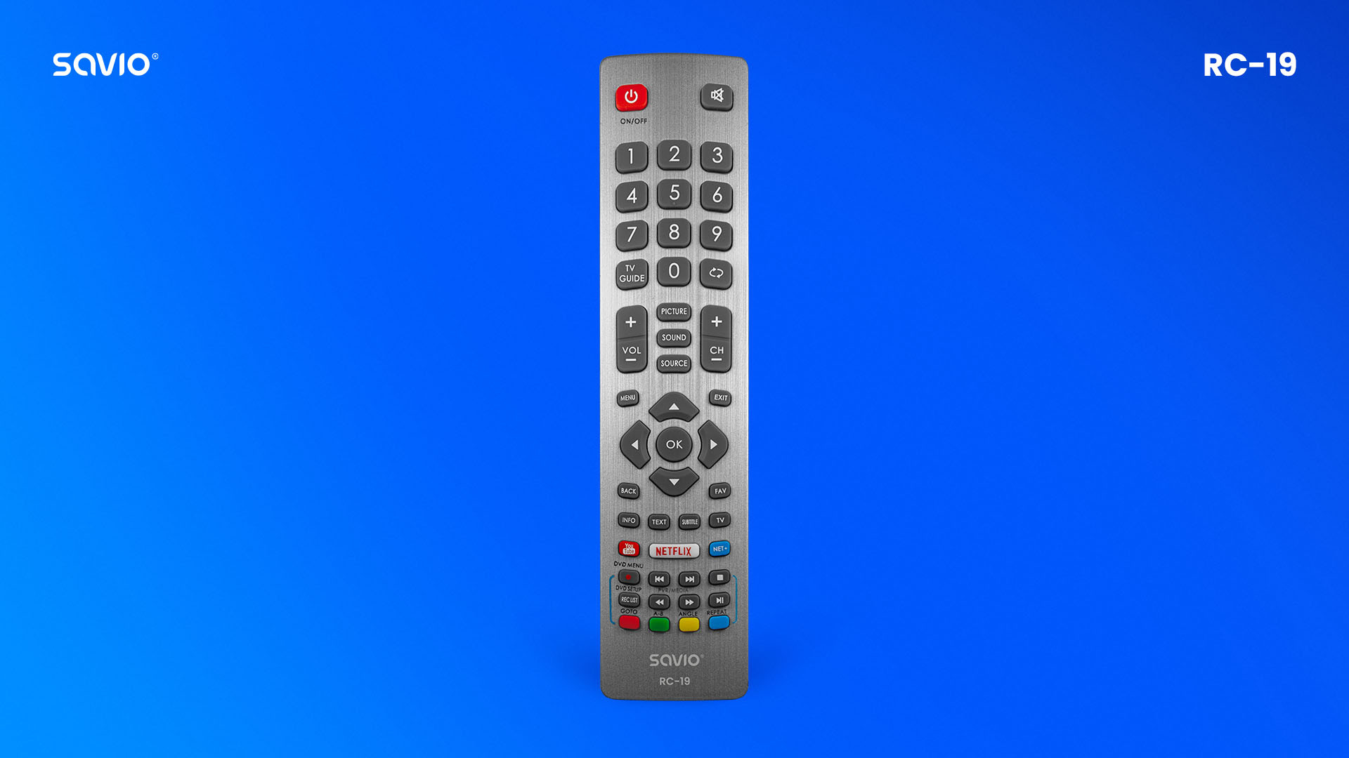 SAVIO PILOT UNIWERSALNYZAMIENNIK DO TV SHARP RC-19 - zdjęcie 1