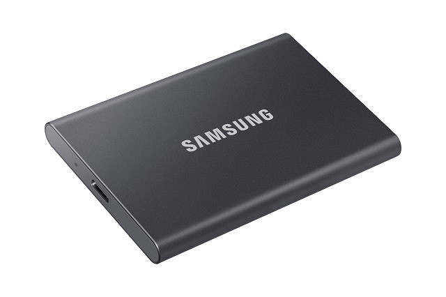 Dysk zewnętrzny SSD Samsung T7 (1TB; USB 3.2; szary; MU-PC1T0T/WW) - zdjęcie 1