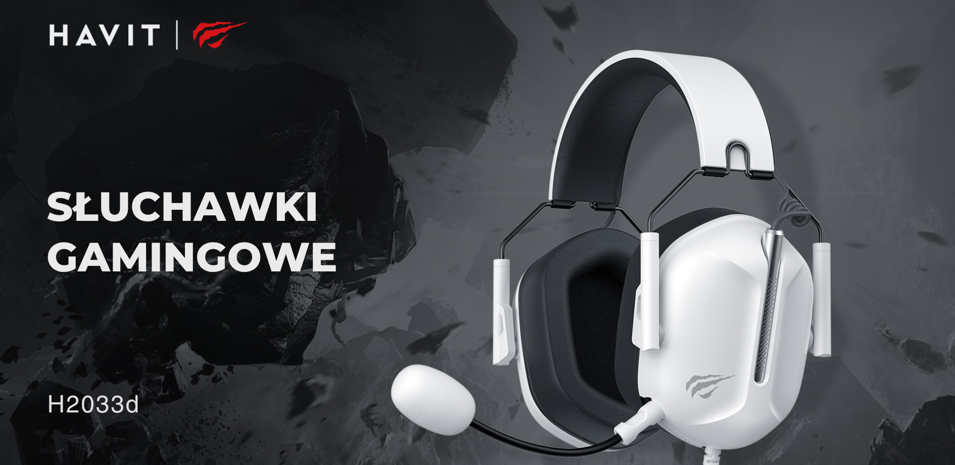 Słuchawki gamingowe Havit H2033d (biały/czarny) - zdjęcie 1
