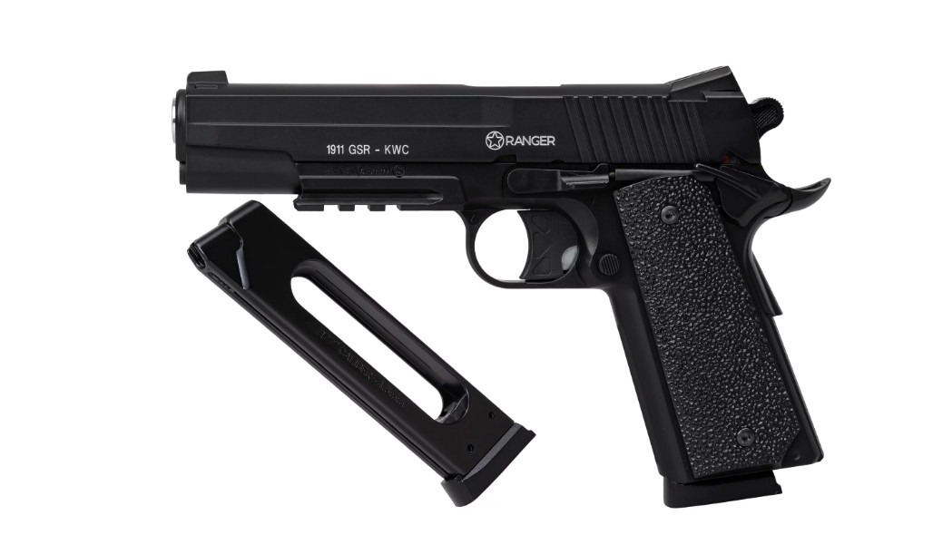 Wiatrówka pistolet RANGER 1911 GSR KWC kal. 4,5 BBs 20 strz. METAL SLIDE CO2 (AAKCMD421AZB) - zdjęcie 3