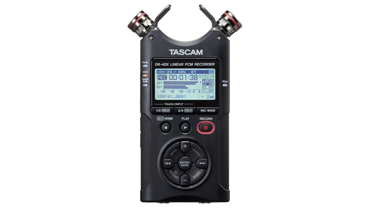 Tascam DR-40X - Przenośny rejestrator cyfrowy z interfejsem USB, zapisujący 2 x stereo, 2 GB karta SD - zdjęcie 4