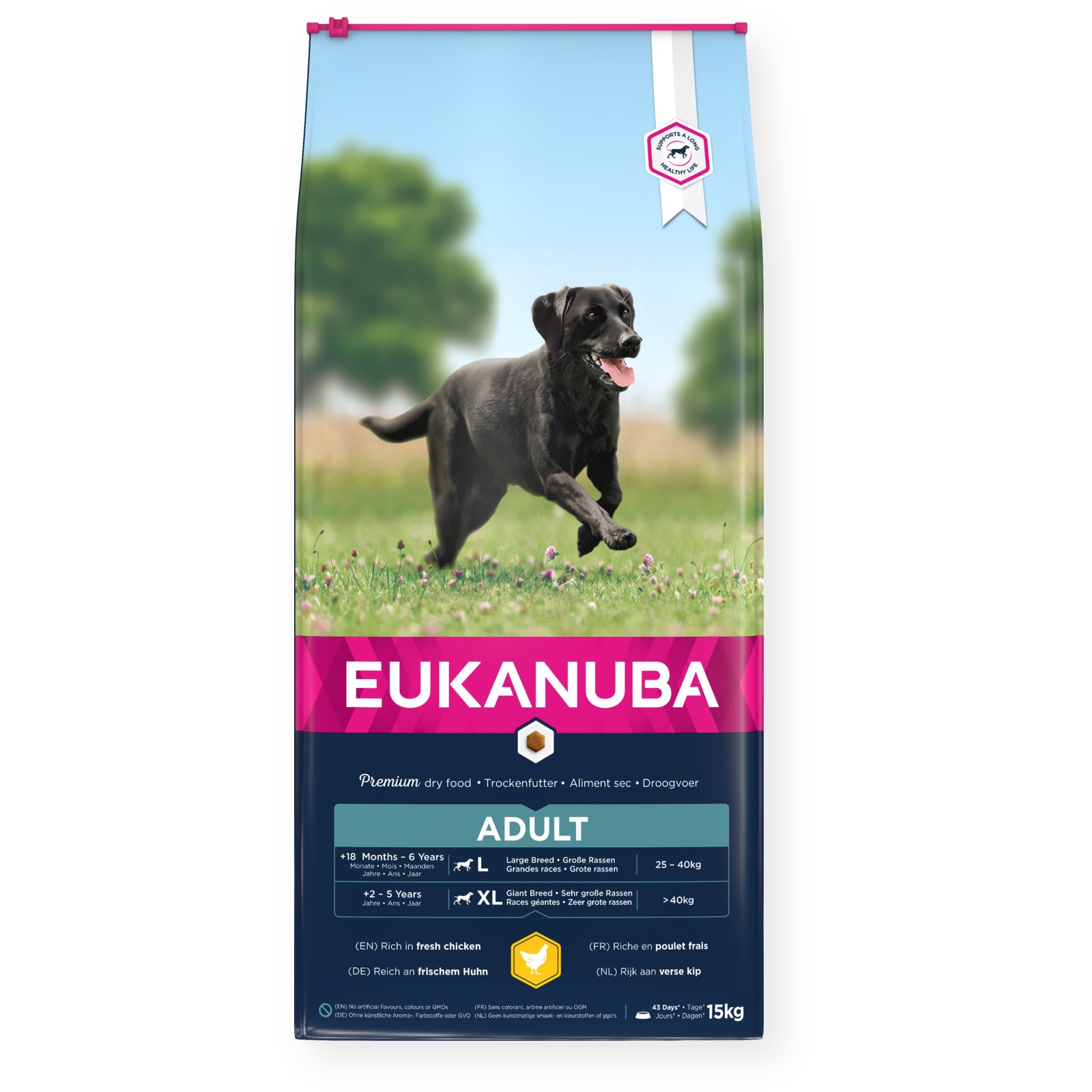 EUKANUBA Active Adult Large Breed - sucha karma dla psów dorosłych dużych ras z kurczakiem - 15 kg - zdjęcie 1