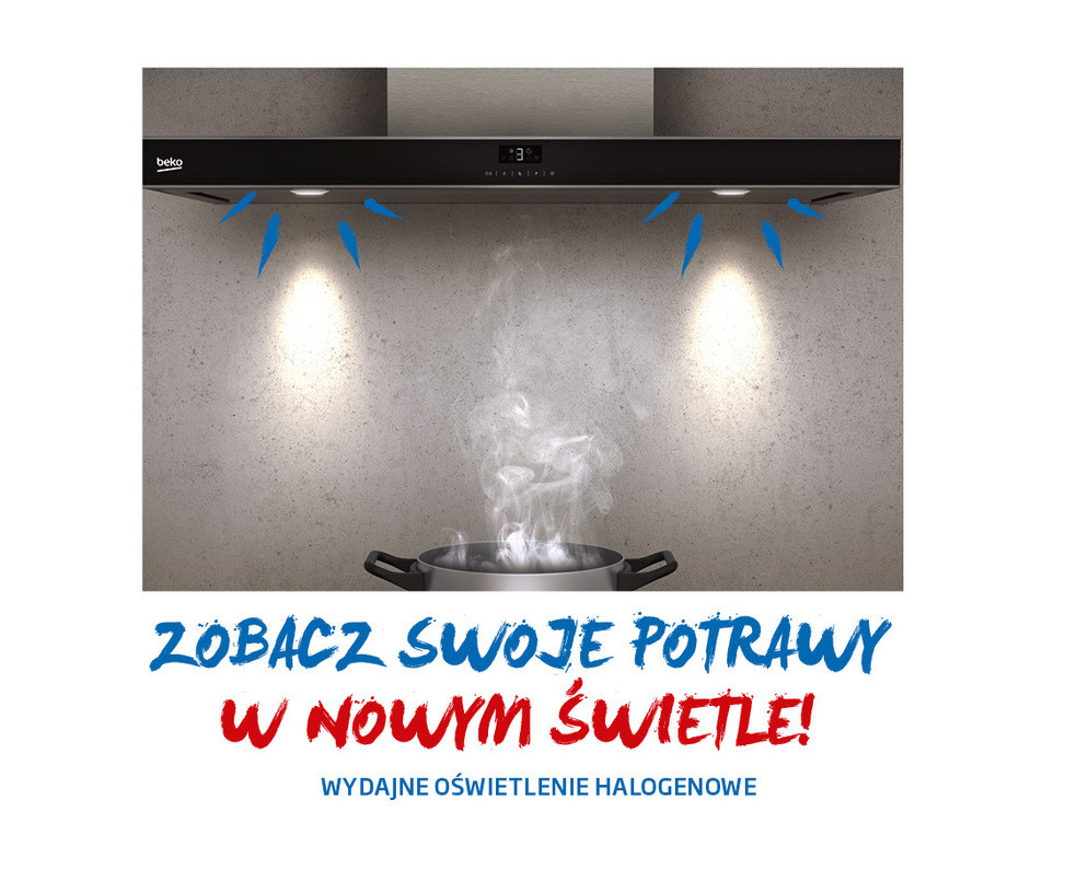 Okap Podszafkowy Beko CFB 5310 W (inox 125m3/h 500mm) - zdjęcie 2