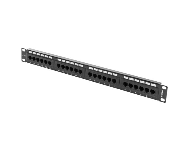 Lanberg patch panel 24 port 1u kat.5e utp black ppu5-1024-b - zdjęcie 1