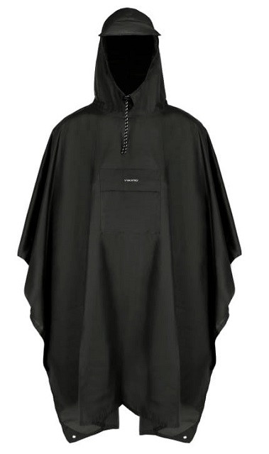 Poncho przeciwdeszczowe dla dorosłych VIKING Vesper czarne - zdjęcie 1