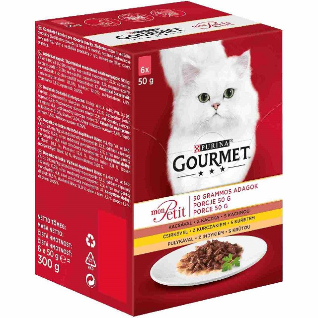 GOURMET Mon Petit Mix Drobiowy - mokra karma dla kota - 6x50 g - zdjęcie 1