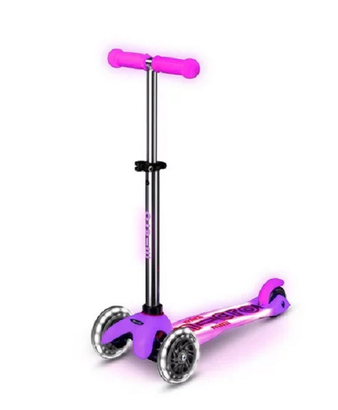 Hulajnoga Mini Micro Deluxe Glow LED Plus Frosty Pink - zdjęcie 1