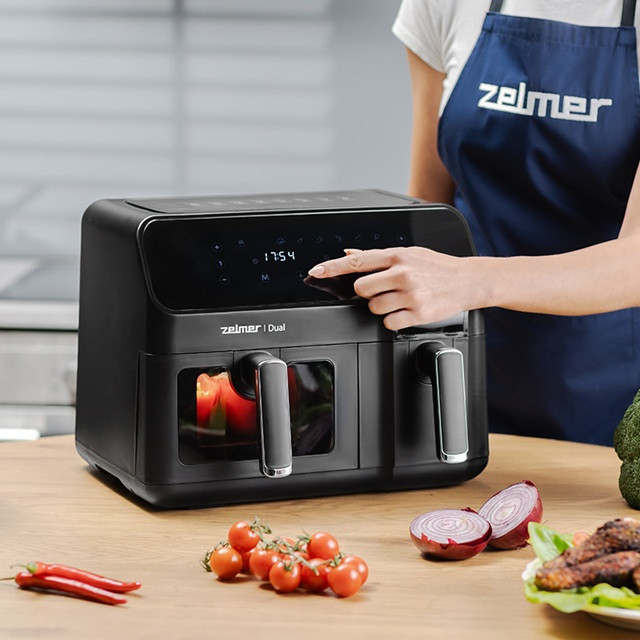 FRYTOWNICA ZAF 9000 5,5L + 3,5L 2700W AIR FRYER - zdjęcie 4