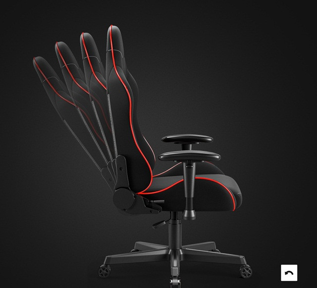 Fotel gamingowy DIABLO X-ST4RTER fotel czarny LED - zdjęcie 3
