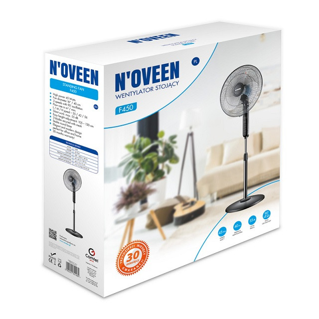 Wentylator stojący 16”/40 cm NOVEEN F450 45 Wat - zdjęcie 2