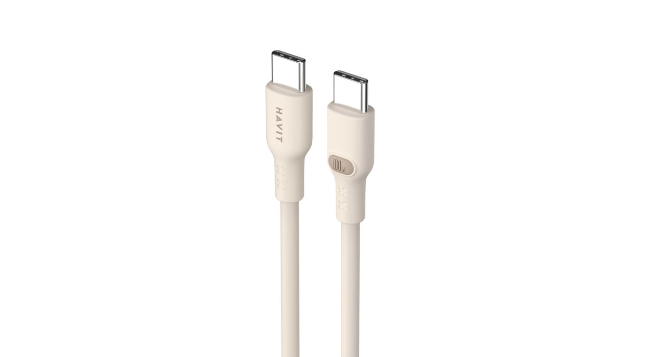 Kabel Havit Typ C CB6284 2.0m (beżowy) - zdjęcie 1