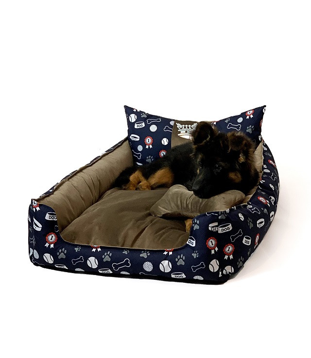 GO GIFT Korona Legowisko dla psa i kota XL - brązowy - 100x80x18 cm - zdjęcie 1