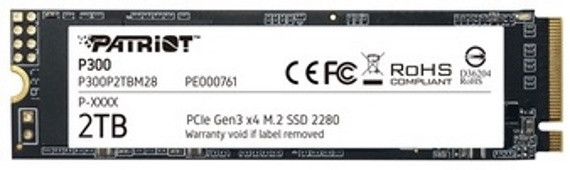 Dysk SSD Patriot P300 2TB M2 2280 PCI-Ex4 Gen3 NvME - zdjęcie 1