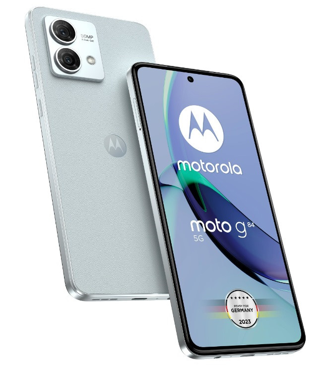 Smartfon Motorola Moto G84 12/256GB 6,55" P-OLED 1080x2400 5000mAh Dual SIM 5G Marshmallow Blue - zdjęcie 1