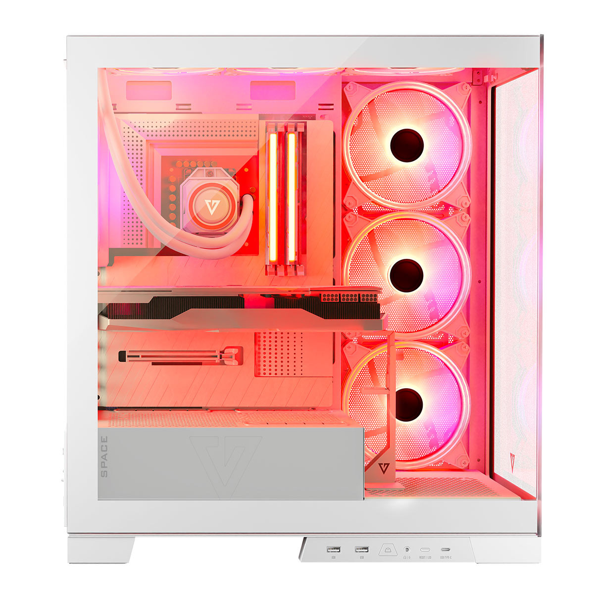 MODECOM OBUDOWA VOLCANO SPACE APEX ARGB MIDI WHITE - zdjęcie 4