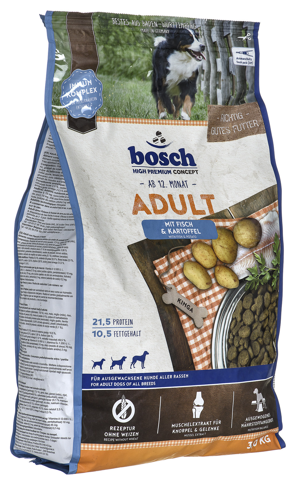 BOSCH Adult Fish & Potato - sucha karma dla psa - 3 kg - zdjęcie 1