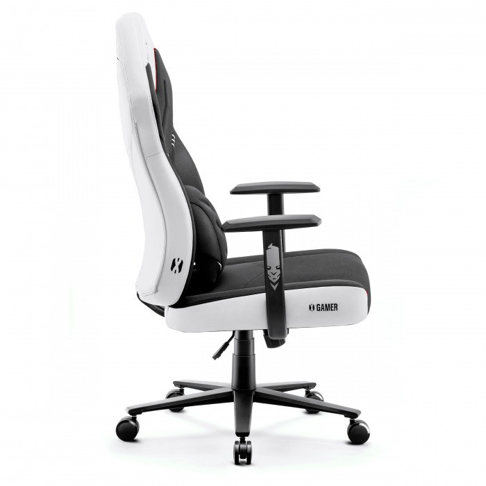 Fotel gamingowy DIABLO X-GAMER fotel czarno-biały - zdjęcie 2
