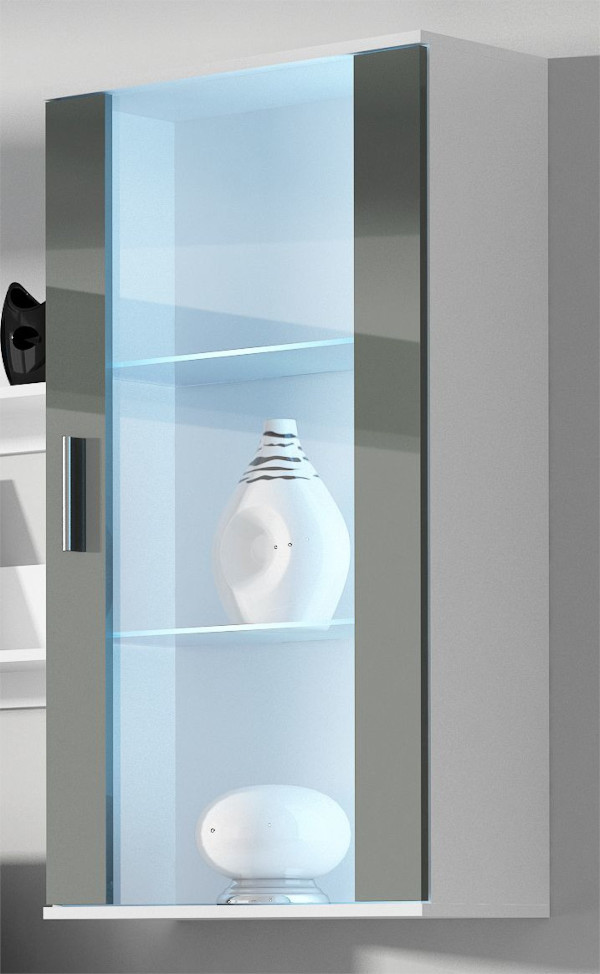 Zestaw meblowy SOHO 5 biały/szary połysk - zdjęcie 2