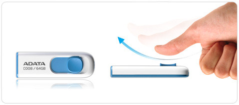 Pendrive Adata C008 32GB USB 2.0 ( Czarny+Czerwony ) - zdjęcie 2