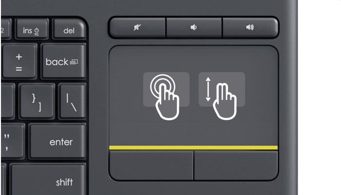 Klawiatura Logitech K400 plus bezprzewodowa, czarna - zdjęcie 8