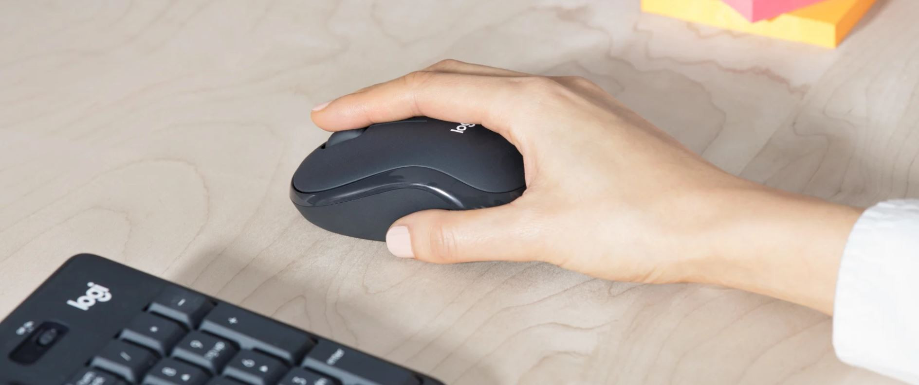 ZESTAW LOGITECH MK295 ( US ) Silent Wireless White - zdjęcie 4