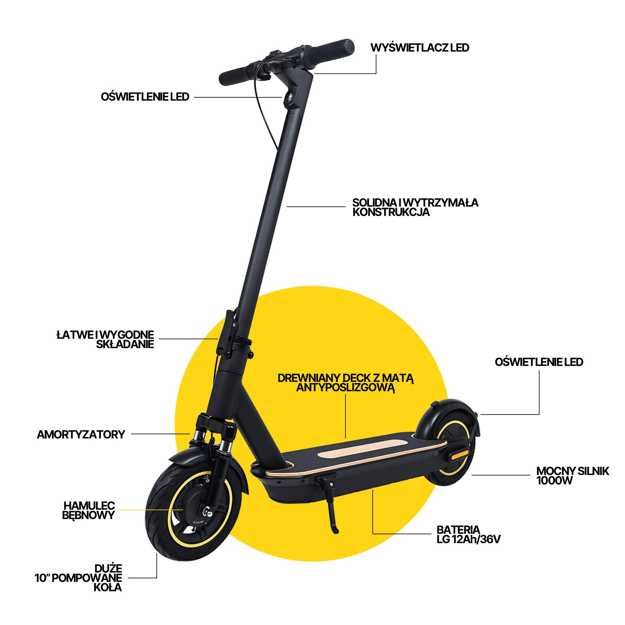 Hulajnoga Elektryczna Manta XRIDER M10me 1000W - zdjęcie 3