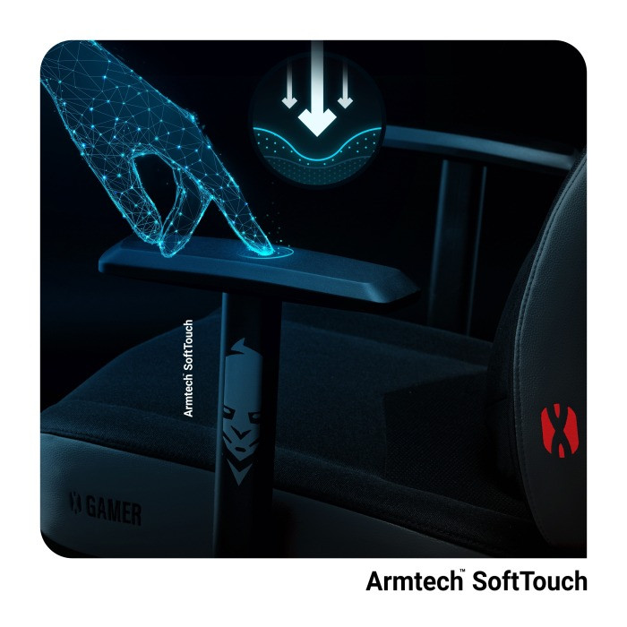 Fotel gamingowy DIABLO X-GAMER fotel czarno-czarny - zdjęcie 3