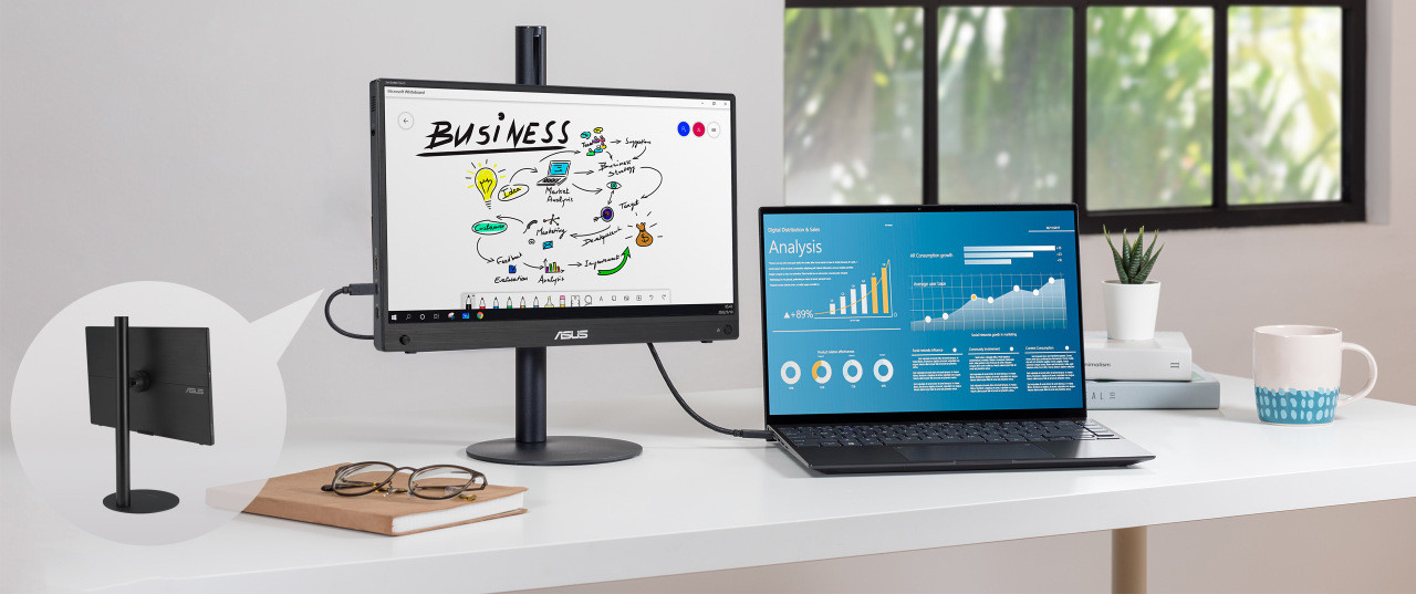 MONITOR ASUS 15,6" MB16AHT ZenScreen Touch - zdjęcie 5