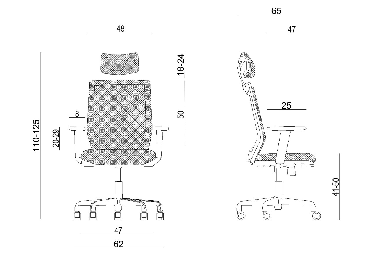 Ergonomiczny fotel biurowy ESTA czarny - zdjęcie 3