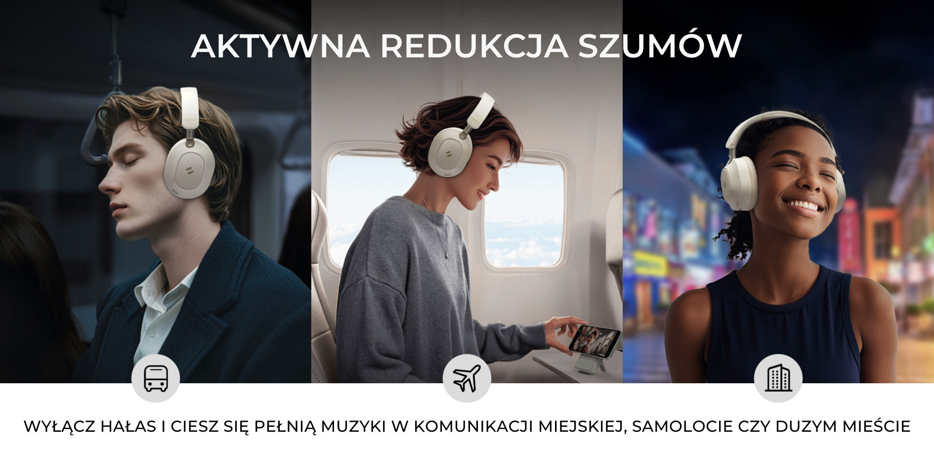 Słuchawki bluetooth Havit H668BT (fioletowy) - zdjęcie 3