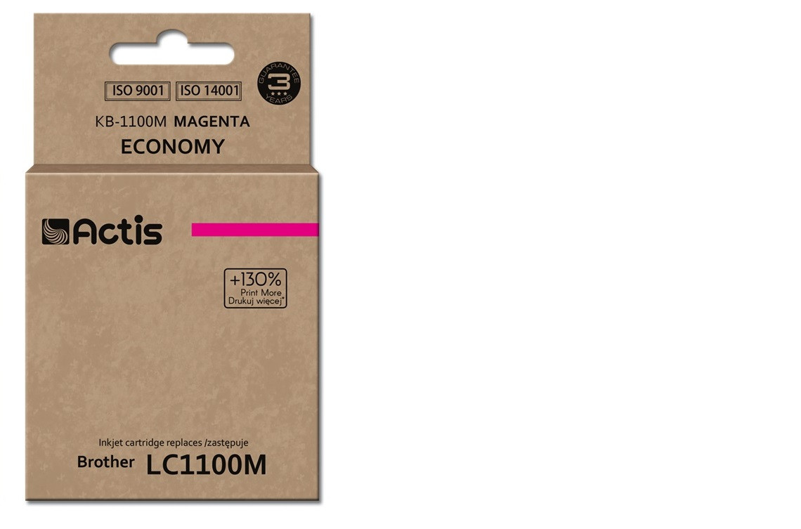 Actis KB-1100M Tusz do drukarki Brother, Zamiennik Brother LC1100M/980M; Standard; 19 ml; purpurowy. - zdjęcie 1