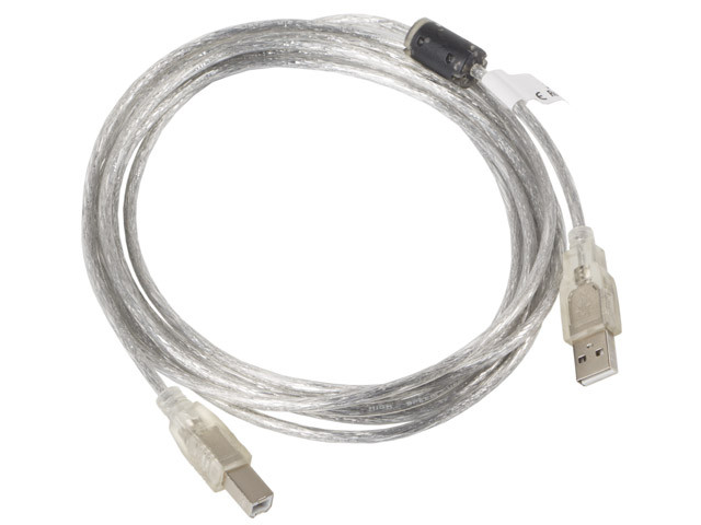 Lanberg kabel usb 2.0 am-bm 3m, ferryt, transparen ca-usba-12cc-0030-tr - zdjęcie 2