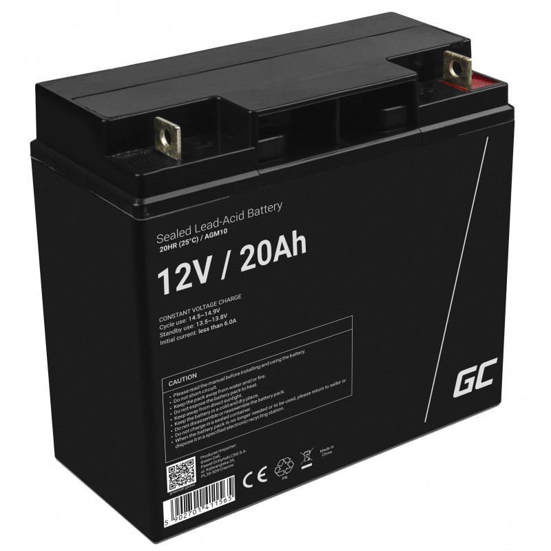 GREEN CELL AKUMULATOR ŻELOWY AGM10 12V 20AH - zdjęcie 1