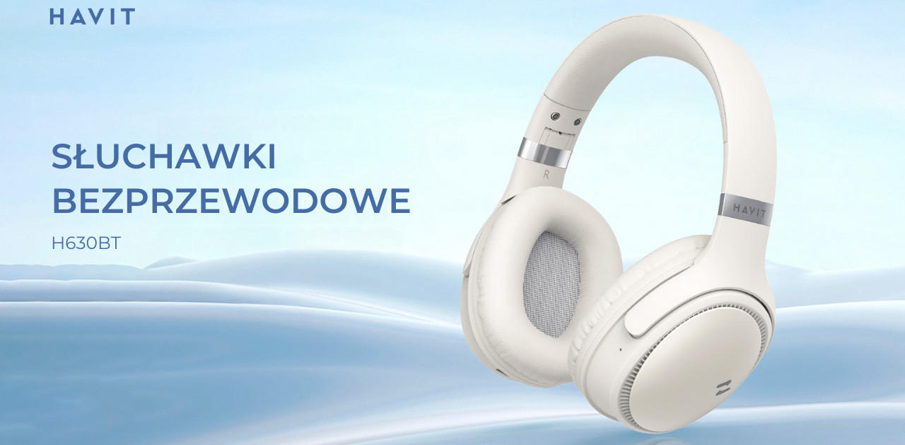 Słuchawki bluetooth Havit H630BT (beżowy) - zdjęcie 1
